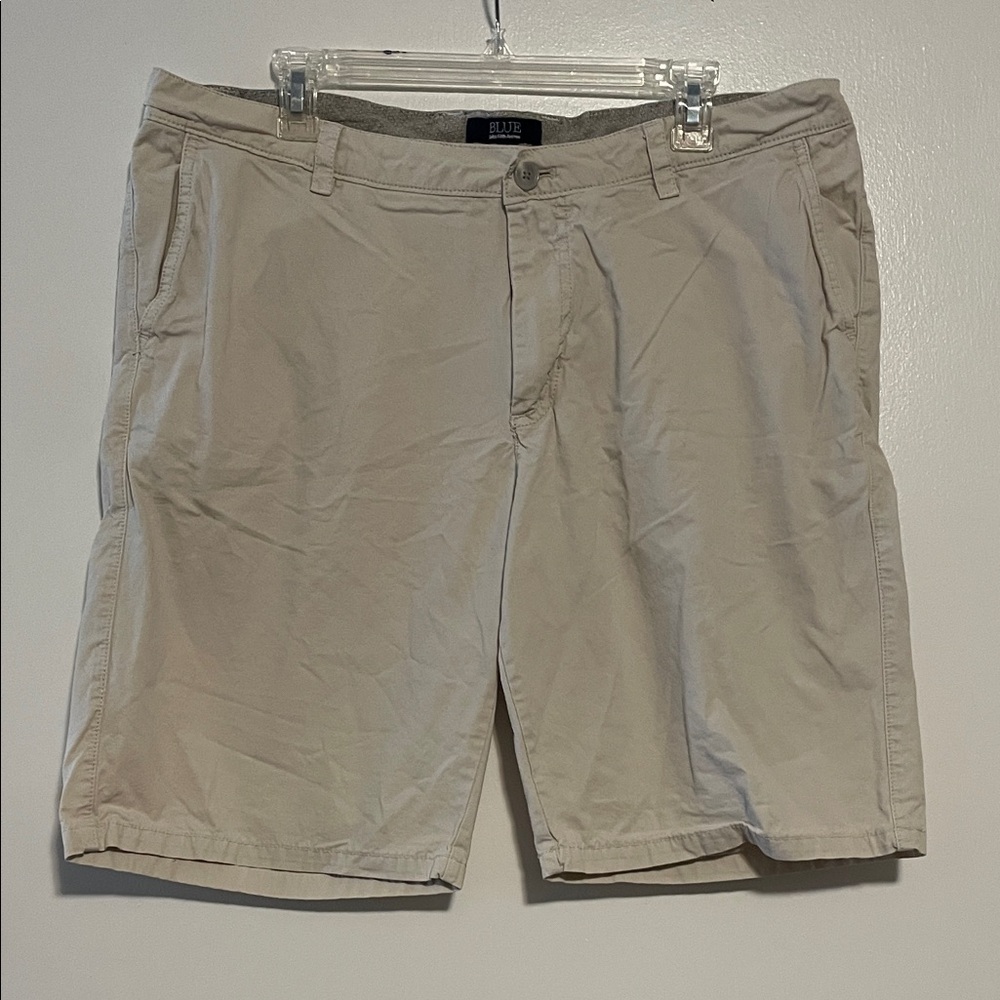 BLUE Saks Fifth Avenue Men's Beige Flat Front Shorts